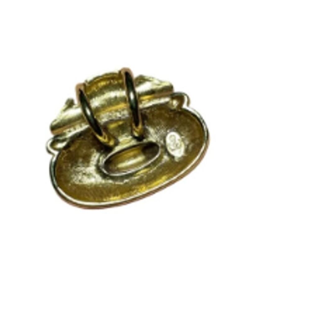Gold Tone Necklace Pendant Marked Ornate Vintage Heritage Old Money Baroque EUC - Picture 4 of 7